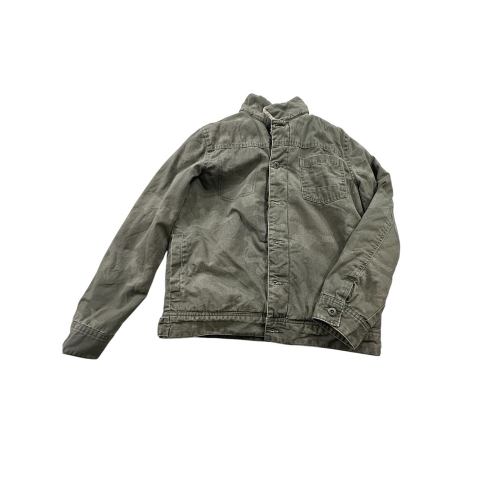 Cat & Jack Jacket‎ Youth Size L (12-14) Green Camo Full Zip Hoodie Fleece Lined